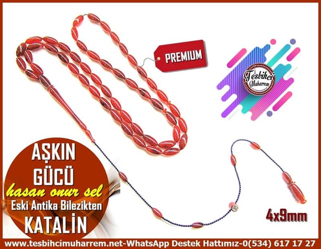 Katalin Ve Bağa TesbihlerTM12239Eski Antika Bilezikten Alman Katalin Tesbih 51 Habbe Arpa Kesim Aşkın Gücü Eski Antika Bilezikten Alman Katalin Tesbih 51 Habbe Arpa Kesim Aşkın Gücü 