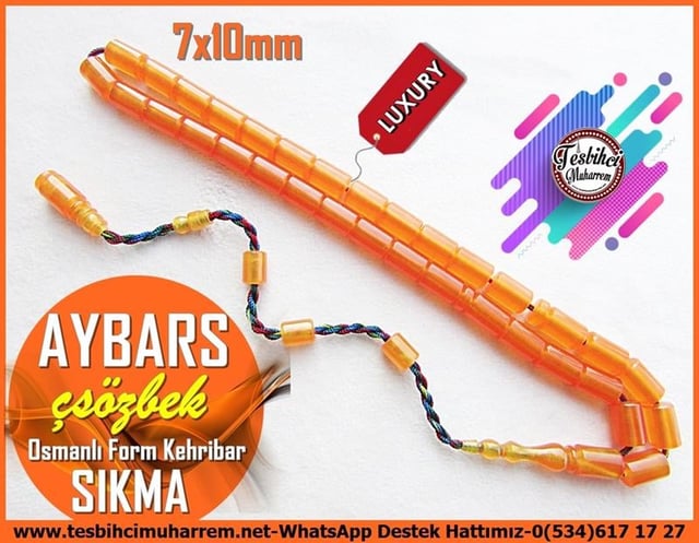 Kayısı Kehribar TesbihlerTM12354Eski Usül Osmanlı Form Çubuk Lux Sıkma Kehribar Tesbih Aybars Eski Usül Osmanlı Form Çubuk Lux Sıkma Kehribar Tesbih Aybars 