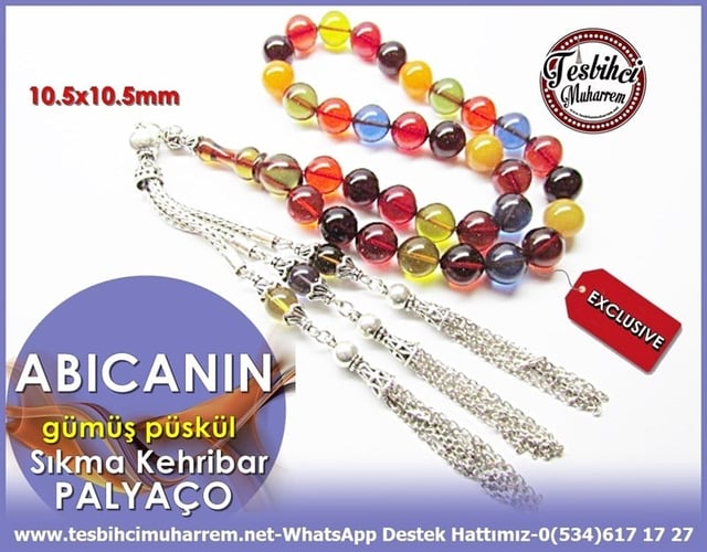 Günlük Çekim Palyaço Curcumix Sıkma Kehribar Tesbih Abıcanın