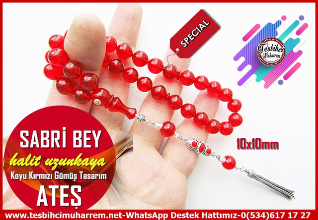 Ateş Kırmızı Ton TesbihlerTM14265Halit Uzunkaya Usta İmzalı Koyu Kırmızı Ateş Kehribar Tespih I Gümüş Püskül Tasarım Sabri Bey TesbihKoyu Kırmızı Ateş Kehribar Tespih I Gümüş Püskül Tasarım Sabri Bey Tesbih