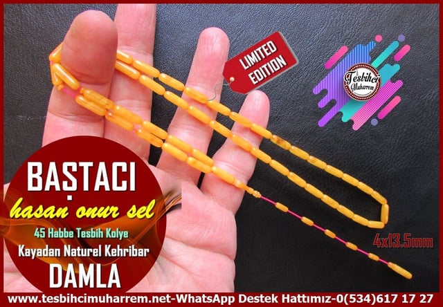  Damla Kehribar TesbihlerTM14224Hasan Onur Sel Usta Tornası Kayadan Damla Kehribar Tespih I Hem Kolye Hem Tesbih Limited Edition Baştacı Tesbih Kayadan Damla Kehribar Tespih I Hem Kolye Hem Tesbih Limited Edition Baştacı Tesbih
