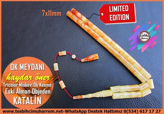 Katalin Ve Bağa TesbihlerTM14551Haydar Öner Usta İmzalı Miskevi Katalin Tespih I Orjinal Antika Objeden Tricolor Ok Kesme Ok Meydanı TesbihHaydar Öner Usta İmzalı Miskevi Katalin Tespih I Orjinal Antika Objeden Tricolor Ok Kesme Ok Meydanı Tesbih