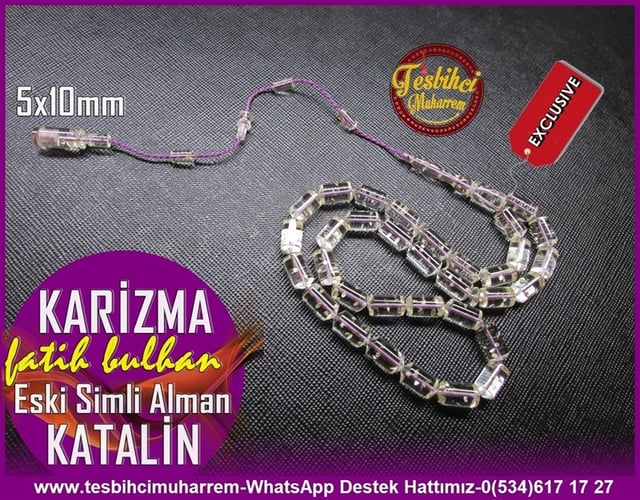 Katalin Ve Bağa TesbihlerTM11088Katalin Tesbih Eski Alman Buz Beyazı Yoğun Simli Kapsül Kesim KarizmaKatalin Tesbih Eski Alman Buz Beyazı Yoğun Simli Kapsül Kesim Karizma