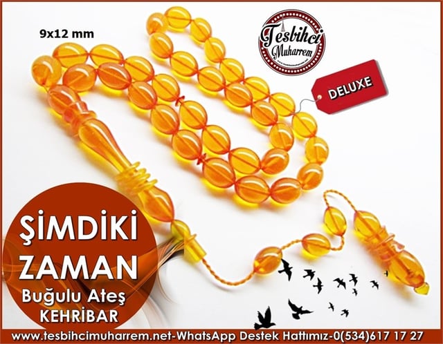 Kayısı Tonda Buğulu Ateş Kehribar Tesbih Şimdiki Zaman 