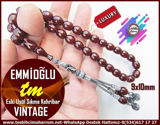 Bordo Kehribar TesbihlerTM12956