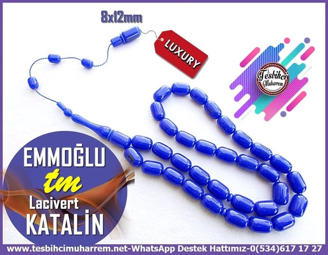 Katalin Ve Bağa TesbihlerTM12182Lacivert Kapsül Kesim Katalin Tesbih Emmoğlu Lacivert Kapsül Kesim Katalin Tesbih Emmoğlu 