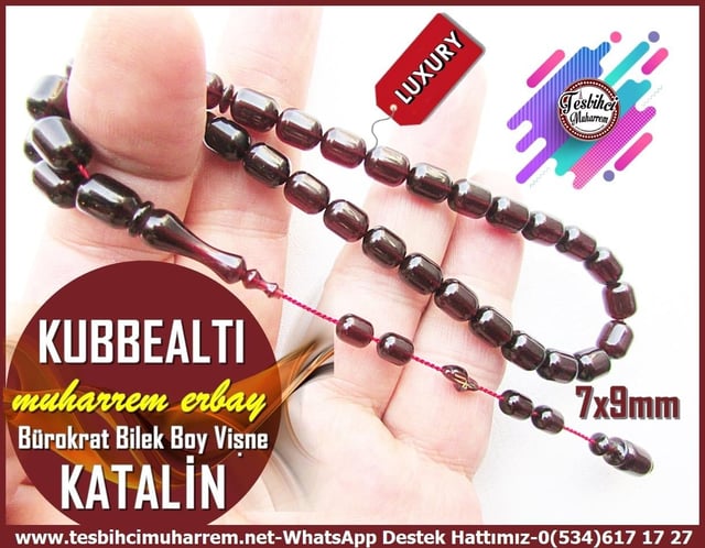 Katalin Ve Bağa TesbihlerTM12480Muharrem Erbay Usta El İşçiliği Tespih | Katalin, Vişne Renk, Kapsül Kesim, Bürokrat Boy – “Kubbealtı” TesbihTespih Katalin l Kapsül Kesim Vişne Renk Bürokrat Boy Kubbealtı Tesbih 