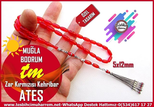 Ateş Kırmızı Ton TesbihlerTM14267Muharrem Karaoğlu Usta Dizayn Zar Kırmızısı Badem Ateş Kehribar Tespih I Gümüş Püskül Tasarım Muğla BodrumZar Kırmızısı Badem Ateş Kehribar Tespih I Gümüş Püskül Tasarım Muğla Bodrum