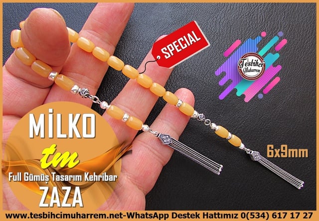 Kehribar Zaza Sallama TesbihlerTM14294Muharrem Karaoğlu Usta İşçilikli Kayısı Renk Sıkma Kehribar Zaza Tespih I Özel Çalışma Kapsül Kesim Full Gümüş Milko TesbihKayısı Renk Sıkma Kehribar Zaza Tespih I Özel Çalışma Kapsül Kesim Full Gümüş Milko Tesbih 