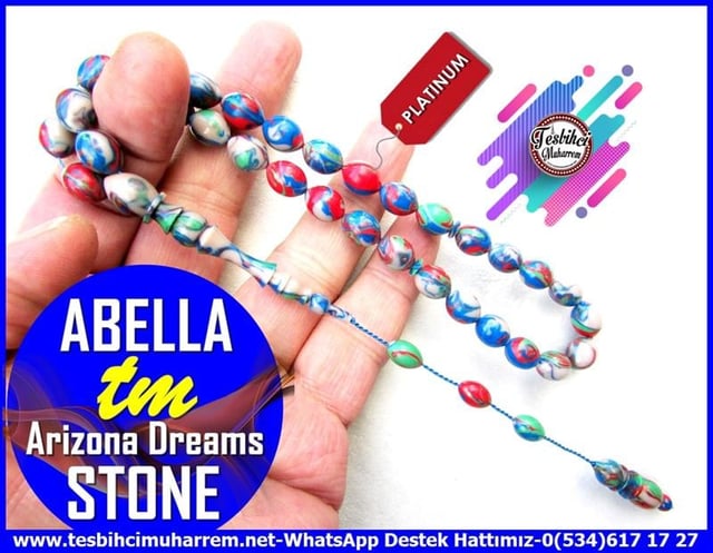 Turkuaz Firuze Taş TesbihlerTM12442Multicolor Renk Taş Tespih Ebruli Beyzi Kesim Arizona Dreams Stone Abella TesbihMulticolor Renk Taş Tespih Ebruli Beyzi Kesim Arizona Dreams Stone Abella Tesbih