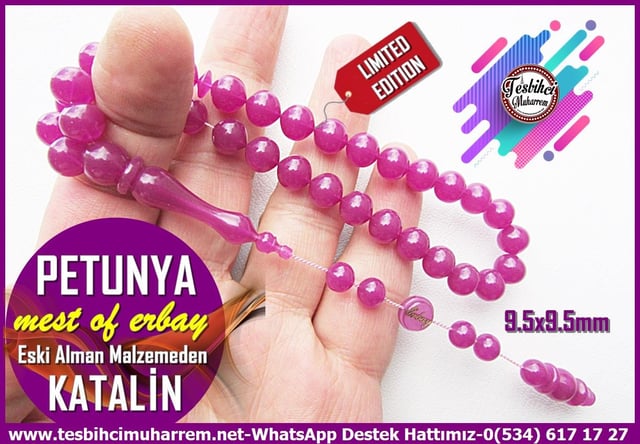 Katalin Ve Bağa TesbihlerTM14124Mustafa Erbay Usta İmzalı Eski Alman Katalin Tesbih – Leylak Rengi, Limited Edition Özel Çalışma, Petunya Tasarımı TespihTespih Eski Alman Katalin I Leylak Rengi Limited Editon Özel Çalışma Petunya Tesbih