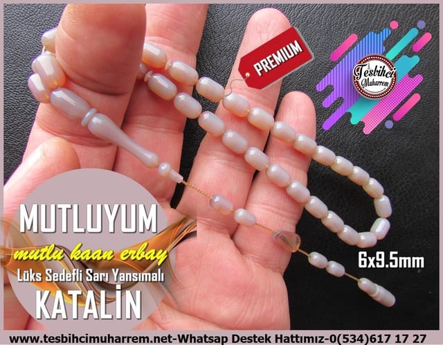 Katalin Ve Bağa TesbihlerTM13528Mutlu Kaan Erbay Usta El İşçiliği Tespih | Sedefli Yansımalı Katalin, Lüks Malzeme,Kapsül Kesim Premium