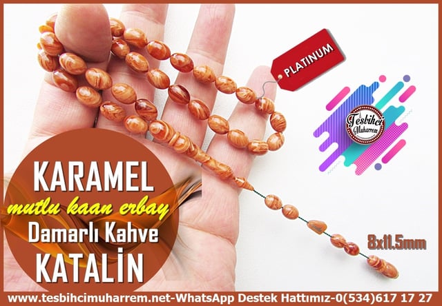 Katalin Ve Bağa TesbihlerTM14281Mutlu Kaan Erbay Usta İmzalı Damarlı Kahverengi Çekomel Katalin Tespih I Beyzi Kesim Özel Çalışma Karamel Tesbih Damarlı Kahverengi Çekomel Katalin Tespih I Beyzi Kesim Özel Çalışma Karamel Tesbih