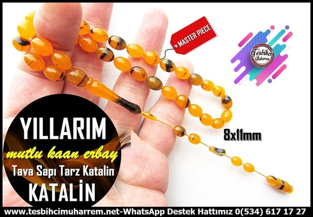 Katalin Ve Bağa TesbihlerTM14376Mutlu Kaan Erbay Usta İmzalı Sarı Siyah Kırçıllı Katalin Tespih I Şişman Beyzi Kesim Yıllarım TesbihSarı Siyah Kırçıllı Katalin Tespih I Şişman Beyzi Kesim Yıllarım Tesbih 