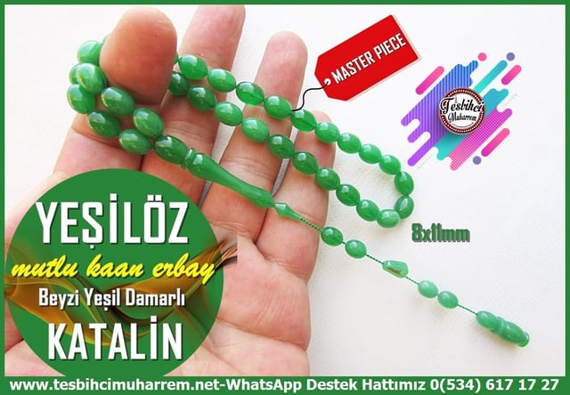 Katalin Ve Bağa TesbihlerTM14411Mutlu Kaan Erbay Usta İmzalı Yeşil Renk Katalin Tesbih I Özel Çalışma Beyzi Kesim Yeşilöz TesbihYeşil Renk Katalin Tesbih I Özel Çalışma Beyzi Kesim Yeşilöz Tesbih