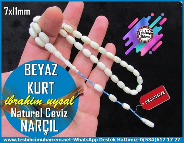 Narçıl Ağacı TesbihlerTM11940Narçıl Tesbih Doğal Cevizden Kapsül Beyaz KurtNarçıl Tesbih Doğal Cevizden Kapsül Beyaz Kurt