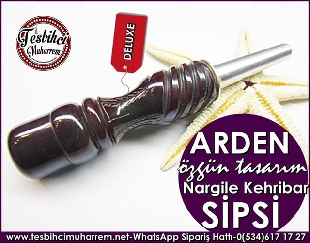 Nargile Sipsisi Mor Mavi Yansımalı Ton Özgün Tasarım Kehribar Arden Model