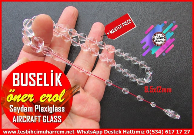 Amberoit TesbihlerTM14354Öner Erol Usta İmzalı Saydam Buz Beyaz Aircraft Glass Tespih I Uçak Camı Plexiglass Beyzi Kesim Buselik TesbihSaydam Buz Beyaz Aircraft Glass Tespih I  Uçak Camı Plexiglass Beyzi Kesim Buselik Tesbih