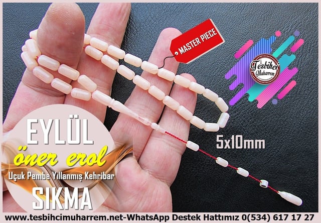 Pembe Kehribar TesbihlerTM14540Öner Erol Usta İmzalı Sıkma Kehribar Tespih I Uçuk Pembe Kapsül Kesim Eylül Tesbih Öner Erol Usta İmzalı Sıkma Kehribar Tespih I Uçuk Pembe Kapsül Kesim Eylül Tesbih