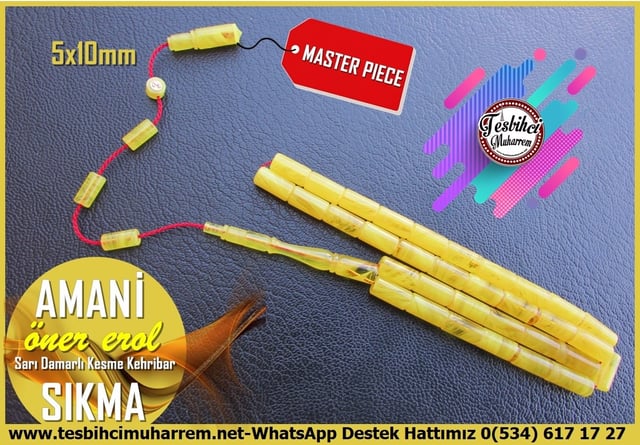 Hareli Damarlı Sarı Kehribar TesbihlerTM14530Öner Erol Usta İmzalı Sıkma Kehribar Tesbih I Özel Dik Kesme Sarı Damarlı Amani Tesbih Öner Erol Usta İmzalı Sıkma Kehribar Tesbih I Özel Dik Kesme Sarı Damarlı Amani Tesbih 
