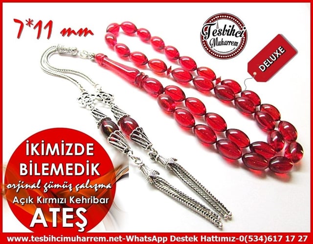 Orjinal Gümüş Tasarım Açık Kırmızı Ateş Kehribar İkimizde Bilemedik