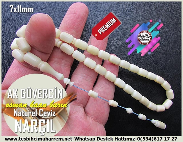 Narçıl Ağacı TesbihlerTM13592Osman Kaan Barın Usta Tornası Tespih | Doğal Narçıl, Kapsül Kesim, Profesyonel Çalışma, 