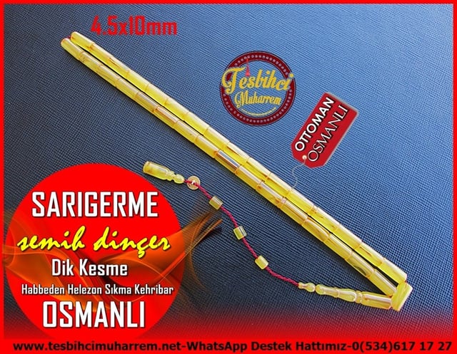 Osmanlı Habbeden Sıkma Kehribar TesbihlerTM11160Osmanlı Sıkma Kehribar Tesbih Habbeden Helezon Damarlı Dik Kesme SarıgermeOsmanlı Sıkma Kehribar Tesbih Habbeden Helezon Damarlı Dik Kesme Sarıgerme