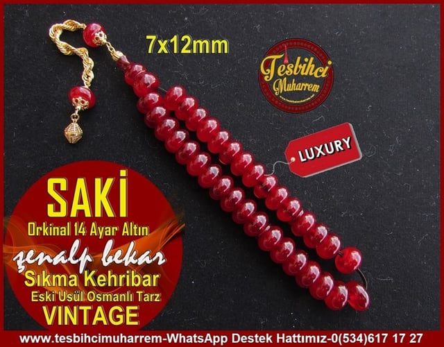 Altın Püsküllü TesbihlerTM10998Özel Altın Püskül Çalışma Profesyonel İşçilik Eski Usül Tekeri Bileklik Sıkma Kehribar Tesbih Saki Özel Altın Püskül Çalışma Profesyonel İşçilik Eski Usül Tekeri Bileklik Sıkma Kehribar Tesbih Saki 
