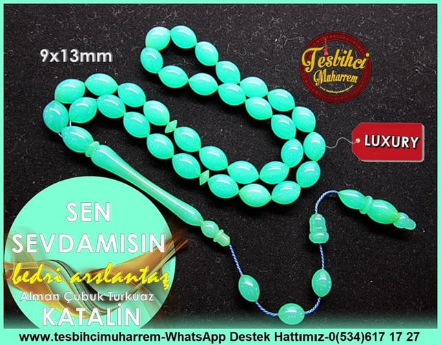 Katalin Ve Bağa TesbihlerTM10911Özel Çalışma Beyzi Kesim Turkuaz Alman Katalin Tesbih Sen Sevdamısın Özel Çalışma Beyzi Kesim Turkuaz Alman Katalin Tesbih Sen Sevdamısın 