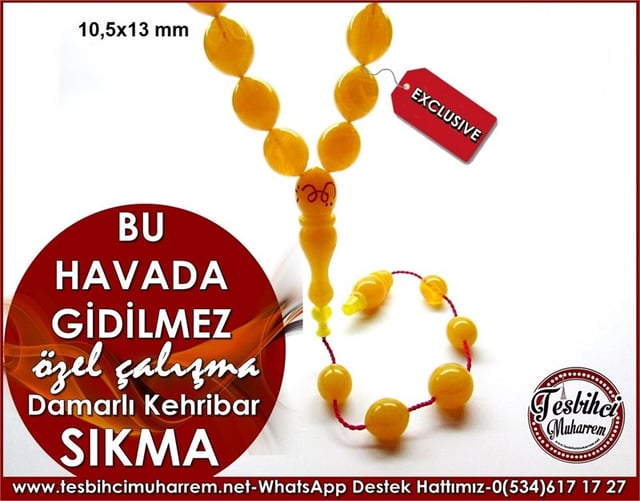 Özel Çalışma Damardan Sıkma Kehribar Tesbih Bu Havada Gidilmez
