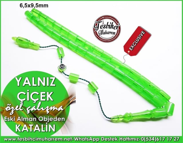 Özel Çalışma Fıstıki Kesme Eski Alman Katalin Tesbih Yalnız Çiçek