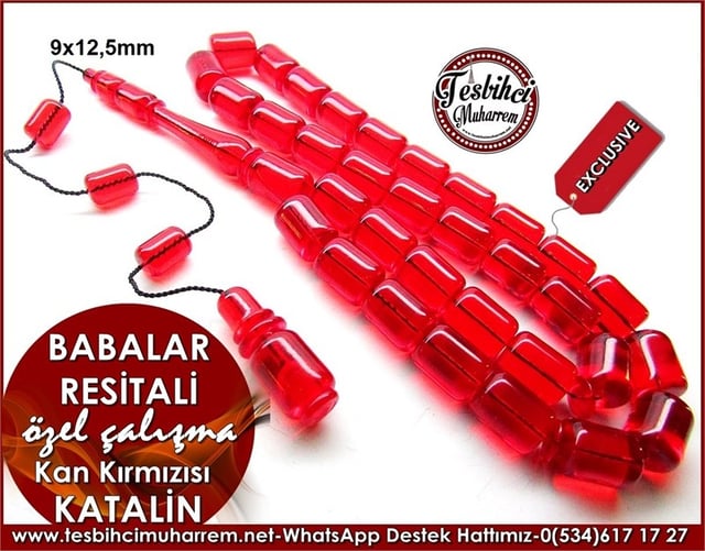 Özel Çalışma Kan Kırmızısı Katalin Tesbih Babalar Resitali