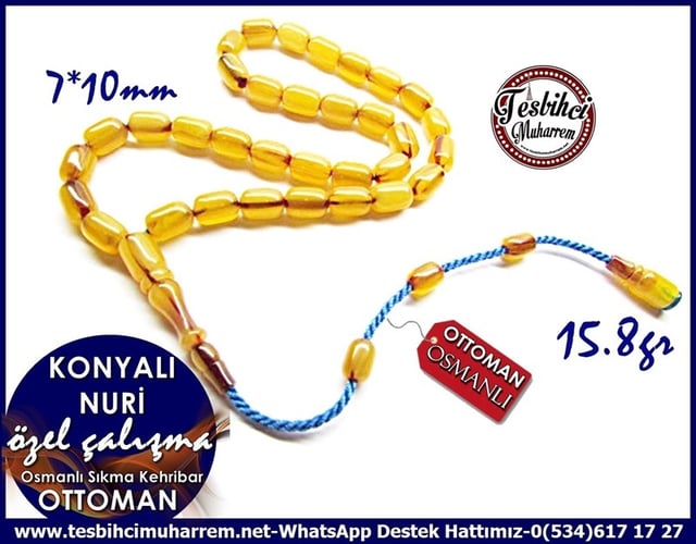 Özel Çalışma Kapsül Kesim Kayısı Osmanlı Sıkma Kehribar Tesbih Konyalı Nuri