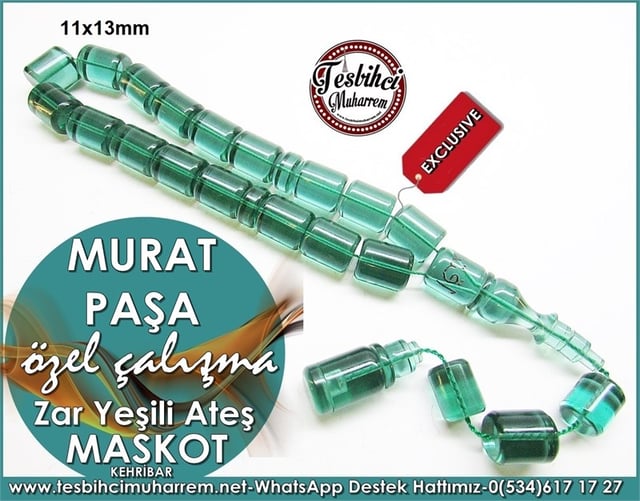 Özel Çalışma Kesme Efe Maskot Ateş Kehribar Tesbih Murat Paşa 