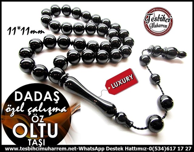 Özel Çalışma Saf Orjinal Erzurum Öz Oltu Taşı Tesbih Dadaş