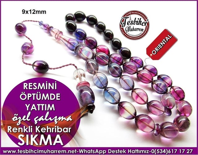 Özel Çalışma Sıkma Kehribar Tesbih Resmini Öptümde Yattım 