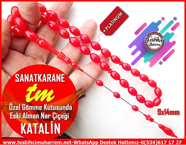 Katalin Ve Bağa TesbihlerTM12350Özel Gömme Kutusunda Beyzi Kesim Eski Alman Nar Çiçeği Katalin Tesbih SanatkaraneÖzel Gömme Kutusunda Beyzi Kesim Eski Alman Nar Çiçeği Katalin Tesbih Sanatkarane