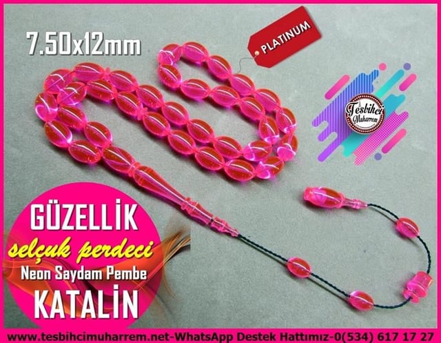Katalin Ve Bağa TesbihlerTM12245Özel Gömme Kutusunda Saydam Neon Çingene Pembesi Özel Çalışma Beyzi Kesim Katalin Tesbih Güzellik Özel Gömme Kutusunda Saydam Neon Çingene Pembesi Özel Çalışma Beyzi Kesim Katalin Tesbih Güzellik 