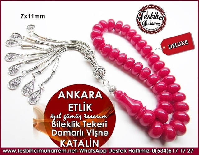 Özel Gümüş Tasarım Mercansal Tekeri Bileklik Katalin Tesbih Ankara Etlik