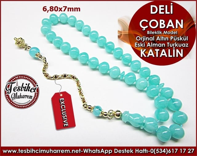 Özel İşçilik Altın Püsküllü Bileklik Katalin Tesbih Deli Çoban 