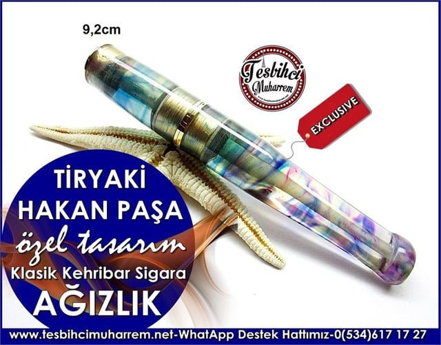 Özel İşçilik Ateş Kehribar Ağızlık Tiryaki Hakan Paşa