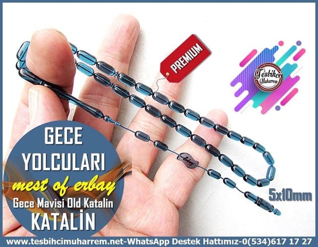 Katalin Ve Bağa TesbihlerTM12391Özel İşçilik Kapsül Kesim Eski Tavla Pulundan Katalin Tesbih KeklikÖzel Çalışma Eski Alman Gece Mavisi Katalin Tesbih Gece Yolcuları