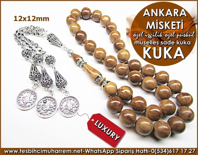 Özel İşçilik Özel Gümüş Püskül Müselles Sade Kuka Tesbih Ankara Misketi