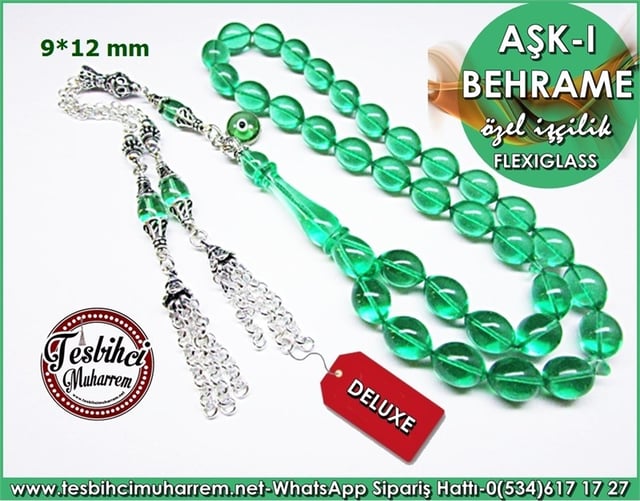 Özgün Tasarım Özel Gümüş Püskül Flexiglass Tesbih Aşk-ı Behrame 