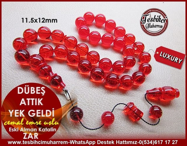 Katalin Ve Bağa TesbihlerTM10912Profesyonel Çalışma Küre Kesim Kırmızı Zardan Alman Katalin Tesbih Dübeş Attık Yek Geldi Profesyonel Çalışma Küre Kesim Kırmızı Zardan Alman Katalin Tesbih Dübeş Attık Yek Geldi 