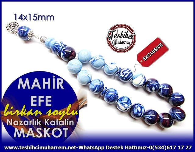 Profesyonel Çalışma Nazarlık Maskot Katalin Tesbih Mahir Efe