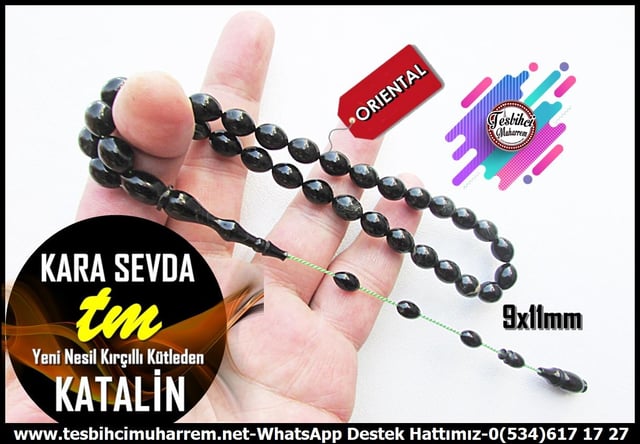Katalin Ve Bağa TesbihlerTM14021Şahin Bulut Usta İşçilikli Katalin Tesbih – Siyah Kırçıllı Ton, Beyzi Kesim, “Kara Sevda” İsimli Özel Tasarım TespihTespih Katalin I Siyah Renk Kırçıllı Beyzi Kesim Kara Sevda Tesbih