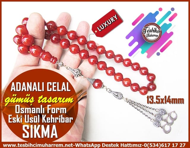 Osmanlı Benzetme Eskitme Eski Usül TesbihlerTM12082Sığırcık Kesim Eski Usül Osmanlı Form Sıkma Kehribar Tesbih Adanalı Celal Sığırcık Kesim Eski Usül Osmanlı Form Sıkma Kehribar Tesbih Adanalı Celal 