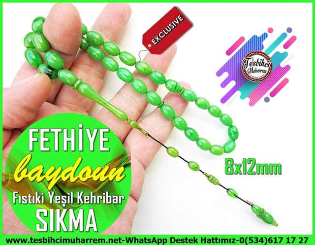 Hareli Yeşil Kehribar TesbihlerTM12007Sıkma Kehribar Tesbih Damarlı Yeşil Beyzi Kesim FethiyeSıkma Kehribar Tesbih Damarlı Yeşil Beyzi Kesim Fethiye