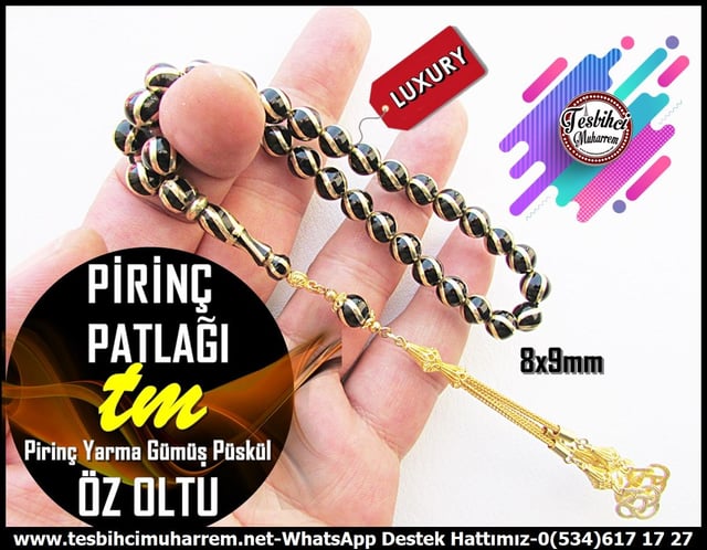Oltu Taşı TesbihlerTM13299Sırrı Gültekin Usta El İşçiliği Nakkaş İmameli Tespih | Öz Oltu Taşı, Pirinç Yarma, Gümüş Püskül, Pirinç Patlağı TesbihTespih Öz Oltu Taşı I Pirinç Yarma Gümüş Püskül Tasarım Pirinç Patlağı Tesbih 
